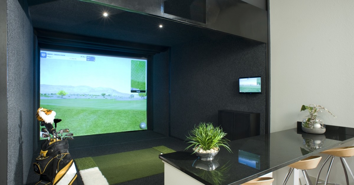 Do indoor golf bays offer different playing surfaces?